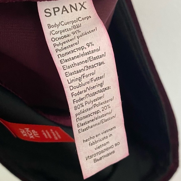 Spanx Burgundy Velvet Leggings - Picture 8 of 9